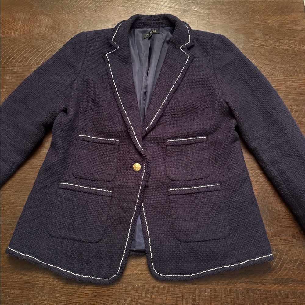 Talbots Navy Blazer with Gold Button